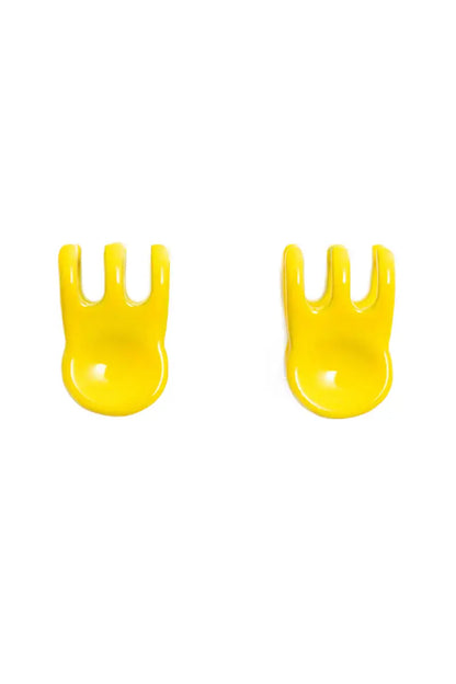 Lemon Mini Claw Hoop Earrings