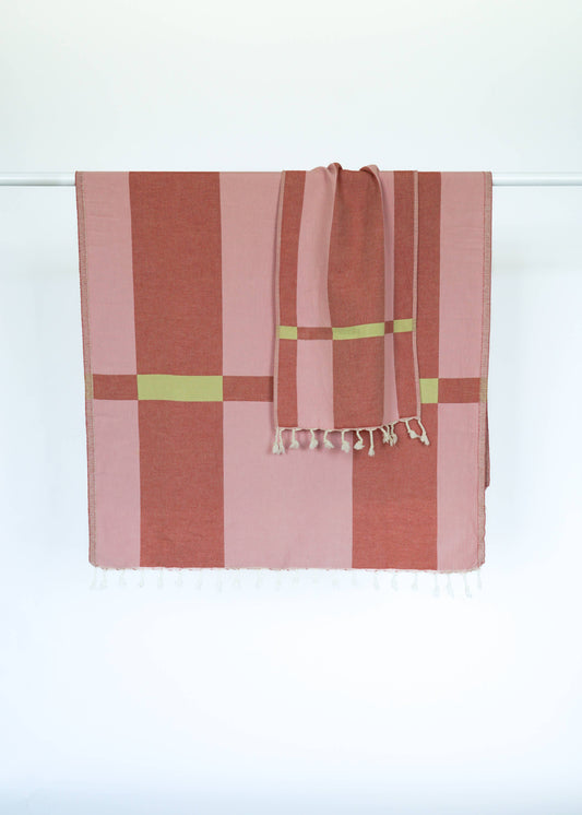 Fence Turkish Towel in Rose