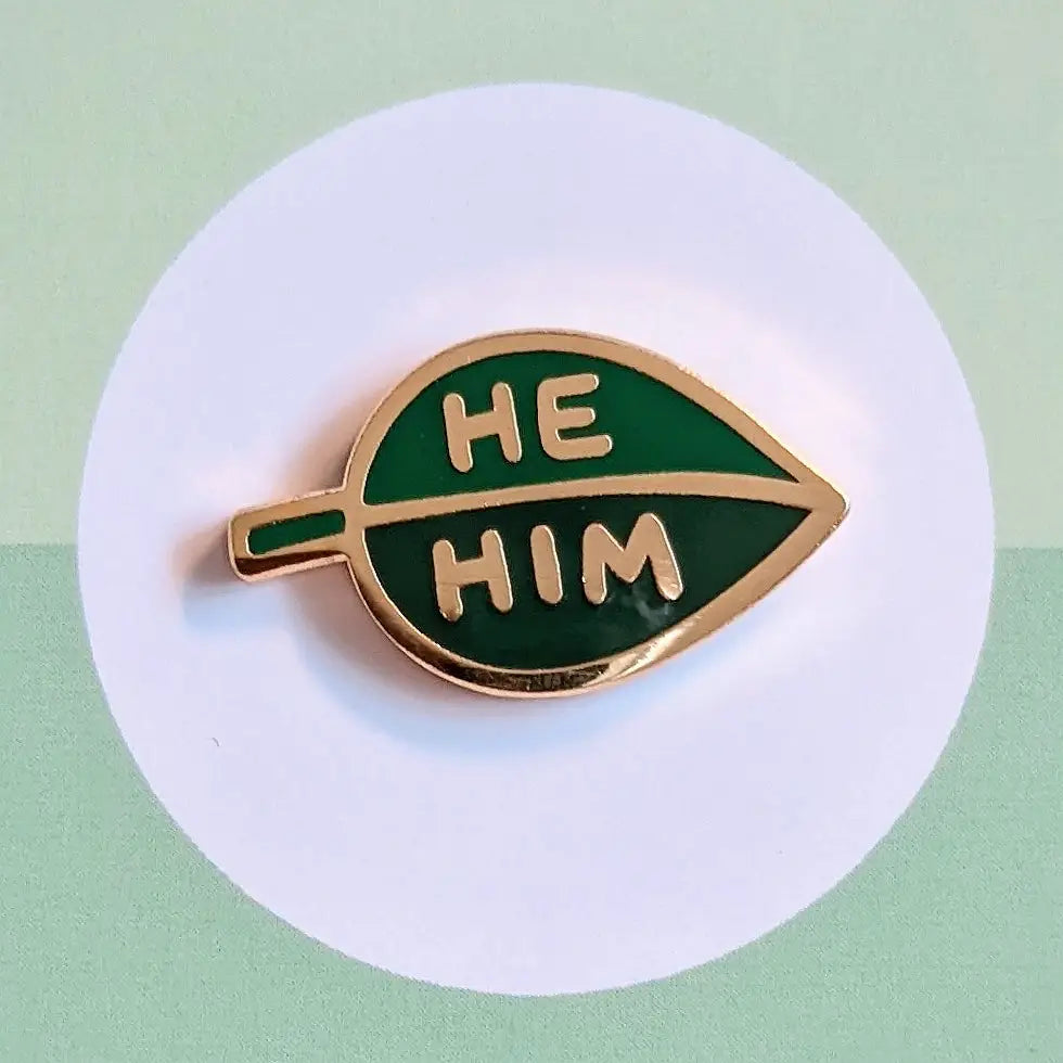 Pronoun Leaf Pin