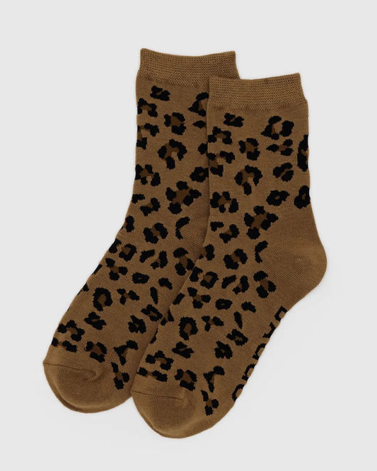 Leopard Crew Sock
