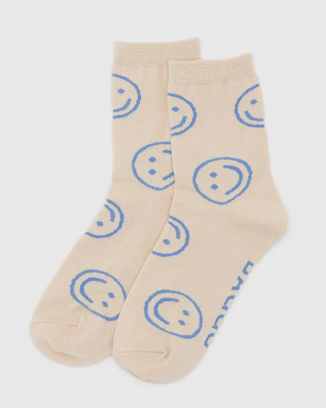 Happy Periwinkle Crew Sock