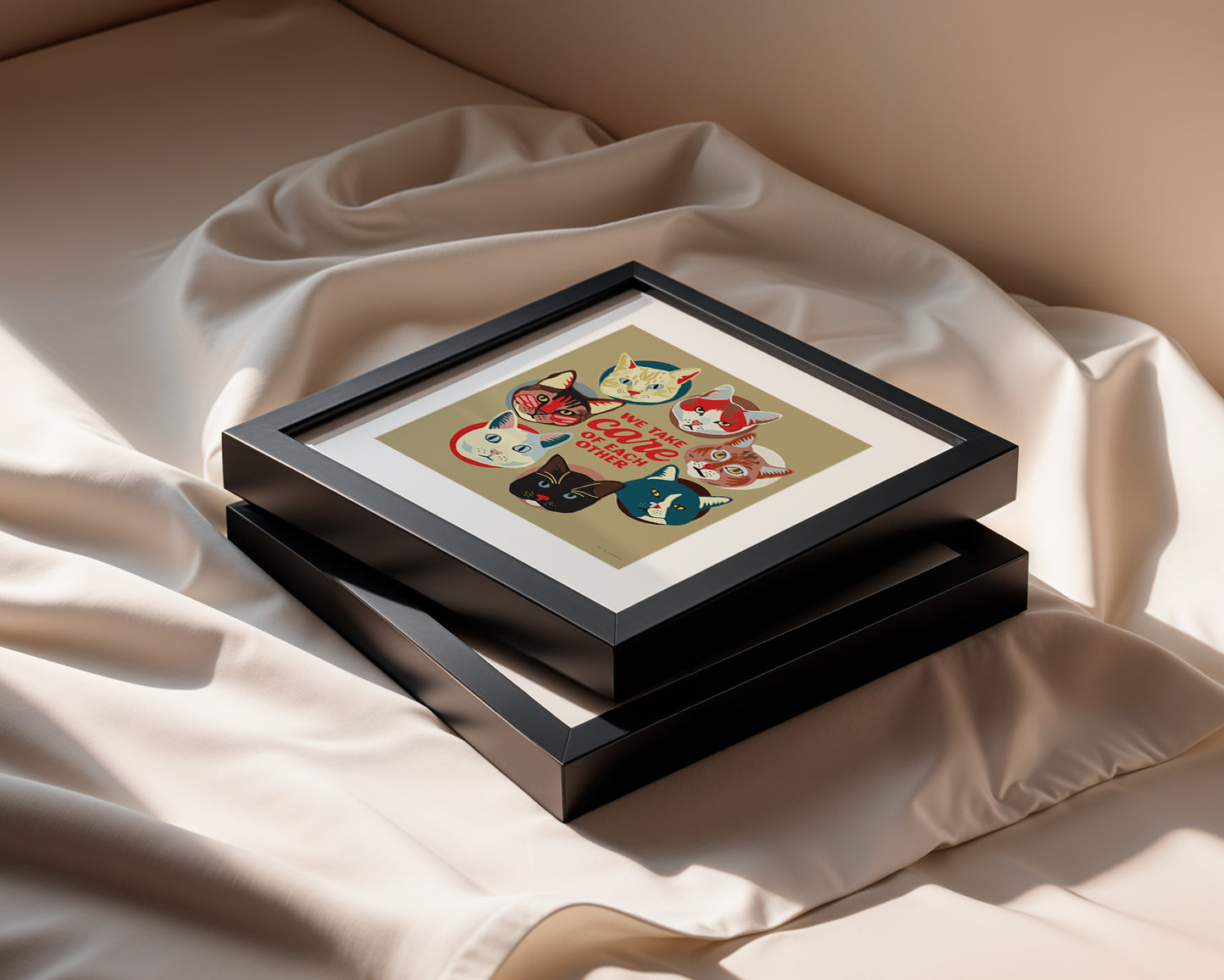 Ponno Paws Print in Tan