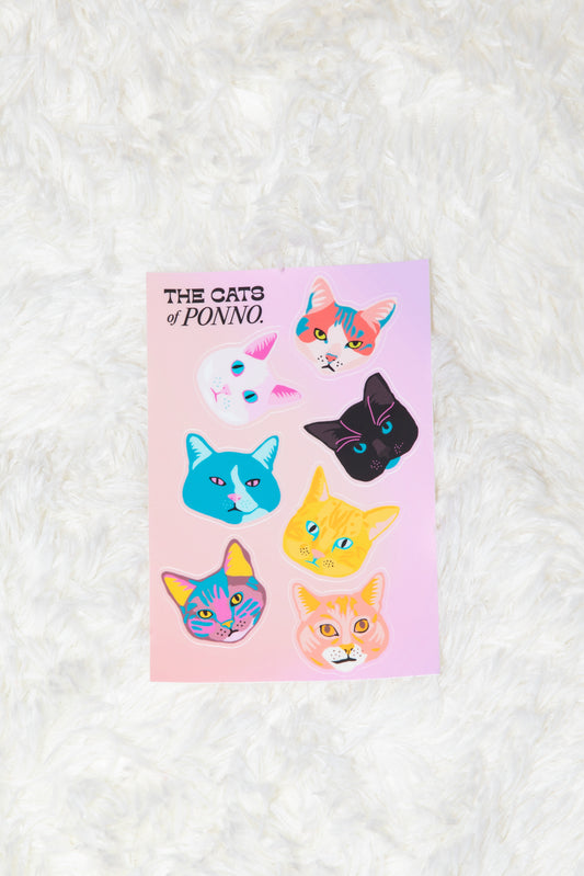 Cats of Ponno Sticker Sheet
