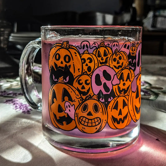 Pumpkin Playtime Glass Mug