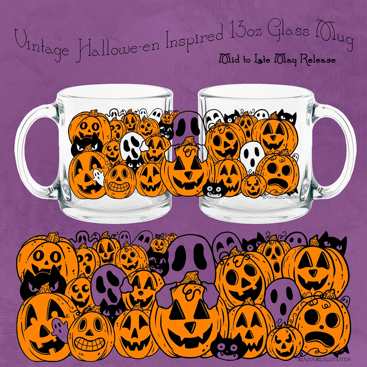 Pumpkin Playtime Glass Mug