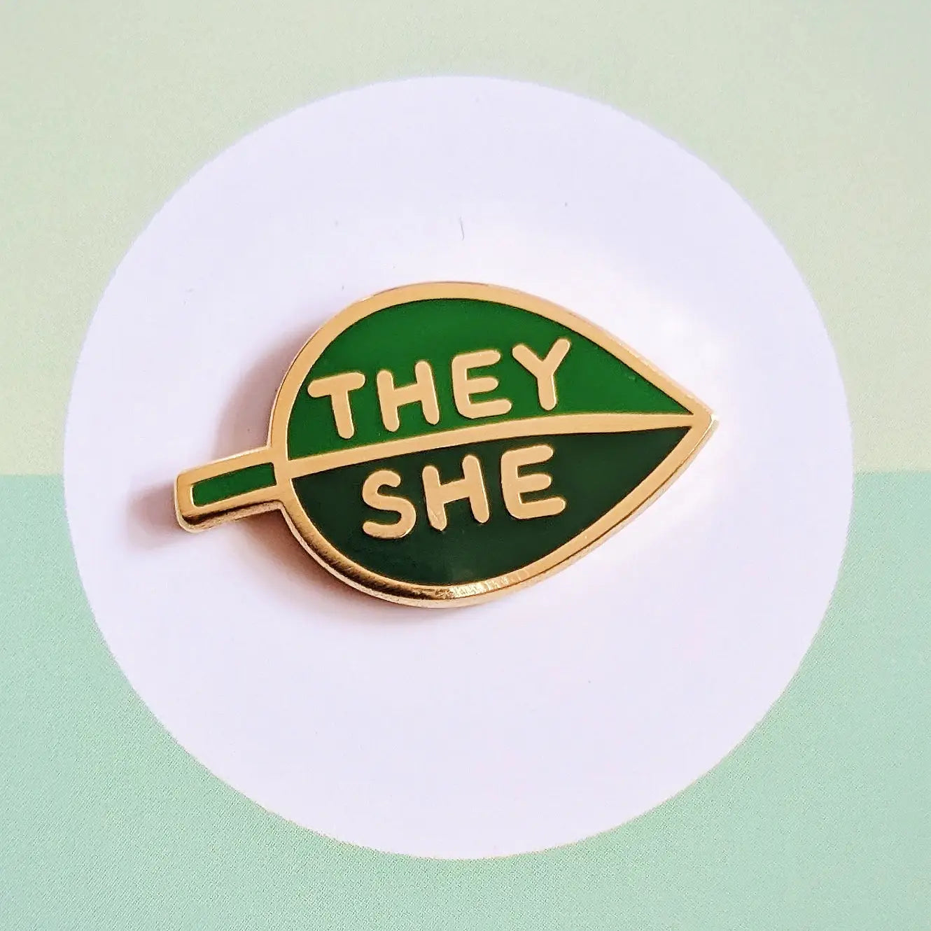 Pronoun Leaf Pin