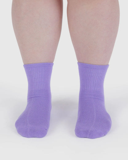 Ribbed Wisteria Crew Sock