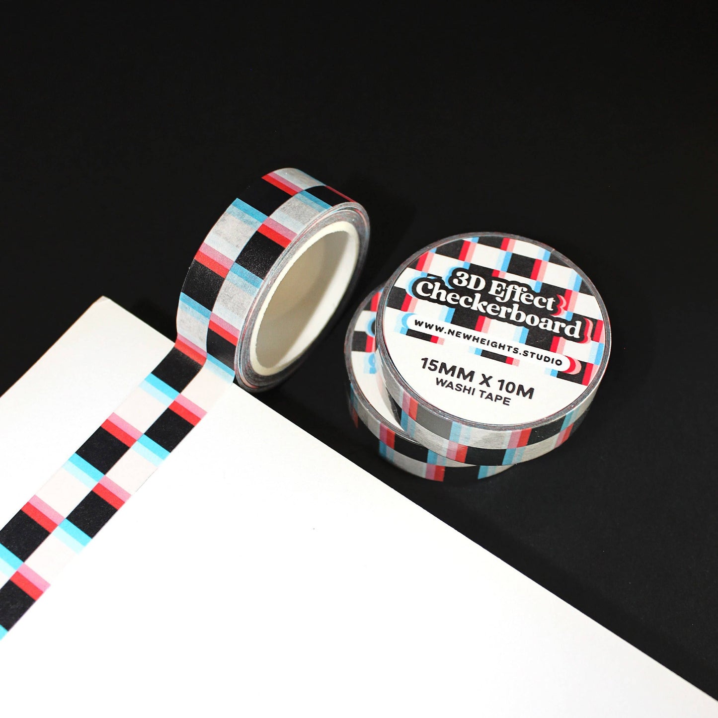 3D Effect Checkerboard Washi Tape