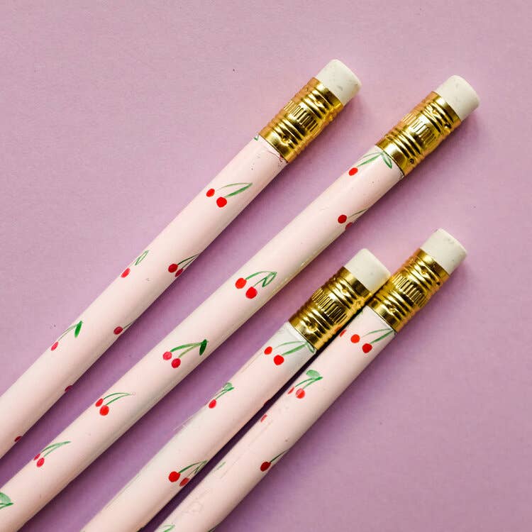 Cherry Pencils (Set of 4)
