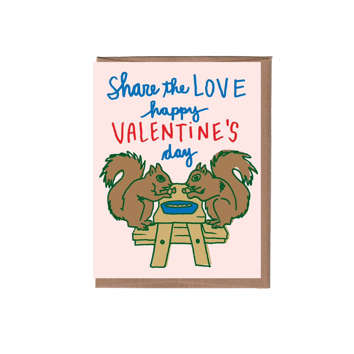 Squirrel Picnic Valentine's Card