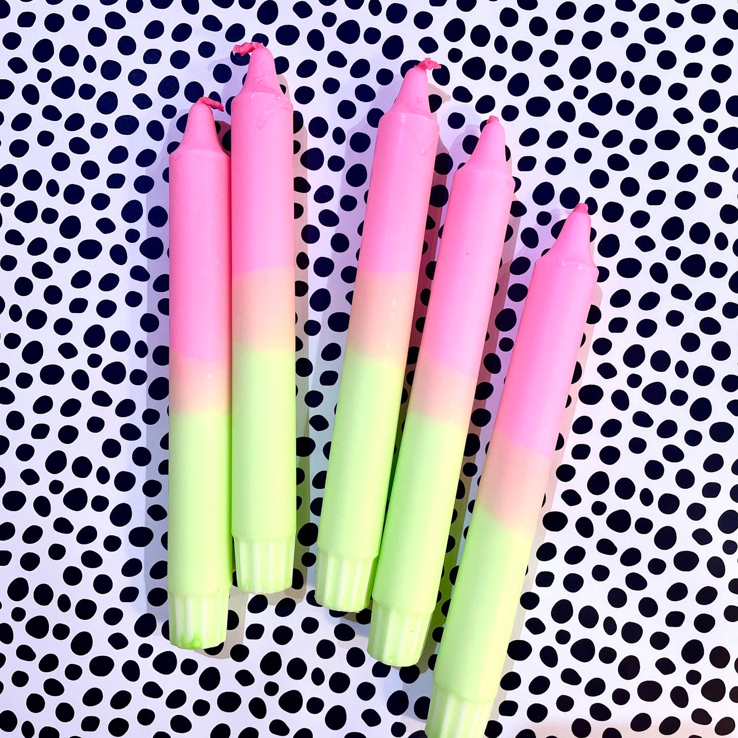 Neon Mix Taper Candles