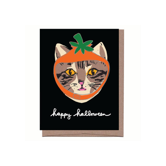 Pumpkin Cat Greeting Card