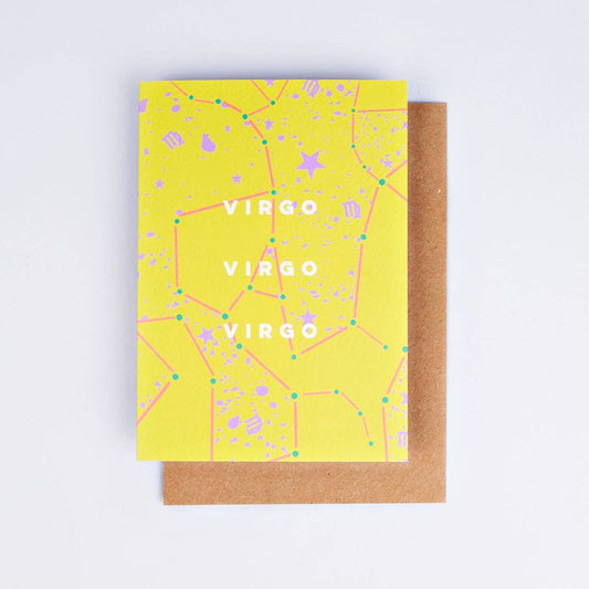 Cosmic Virgo Birthday Card