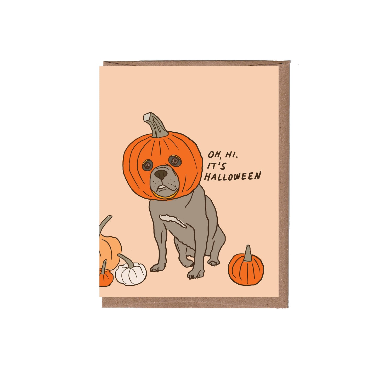 Pumpkin Dog Greeting Card