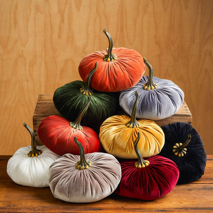 Extra Large Velvet Pumpkins